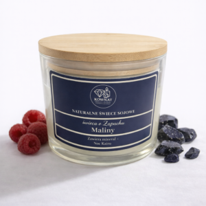 Świeca sojowa malina classic 450g