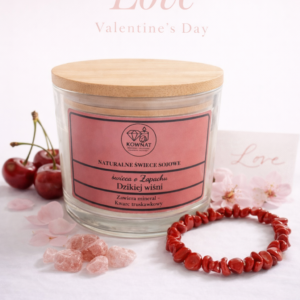 walentynkowy zestaw miłości – dzika wiśnia & karneol 