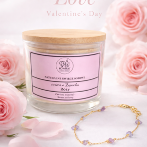 walentynkowy zestaw miłości – róża & ametyst