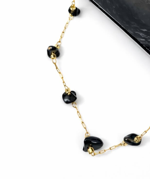 bransoletka stal chirurgiczna – czarny turmalin bransoletka stal chirurgiczna – czarny turmalin